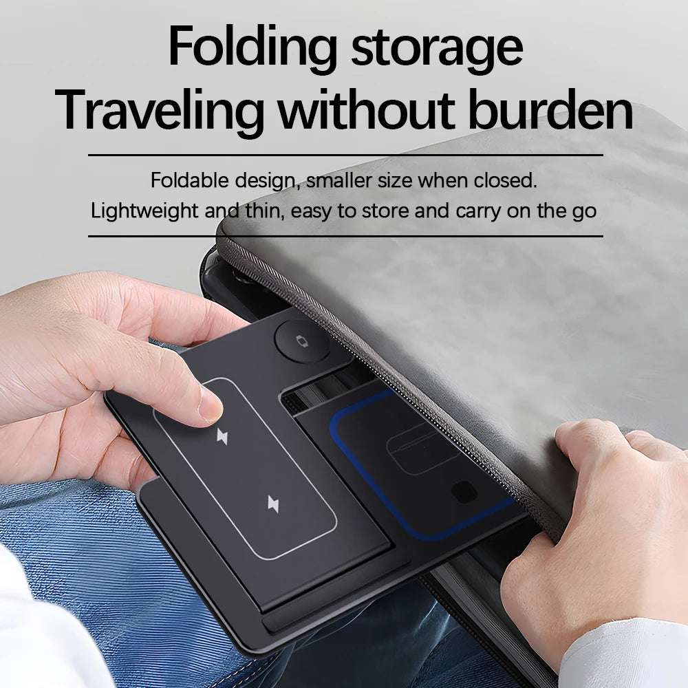 Fast Wireless Charger 30W LED Stand 3 in 1 Foldable Charging Station